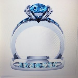 Stamped 925(sterling silver) 0.75 aquamarine RING
